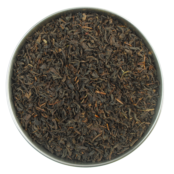 Aerial view of chinese keemun black tea organic