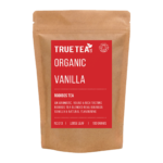 Organic Vanilla Rooibos Tea in eco friendly packaging.
