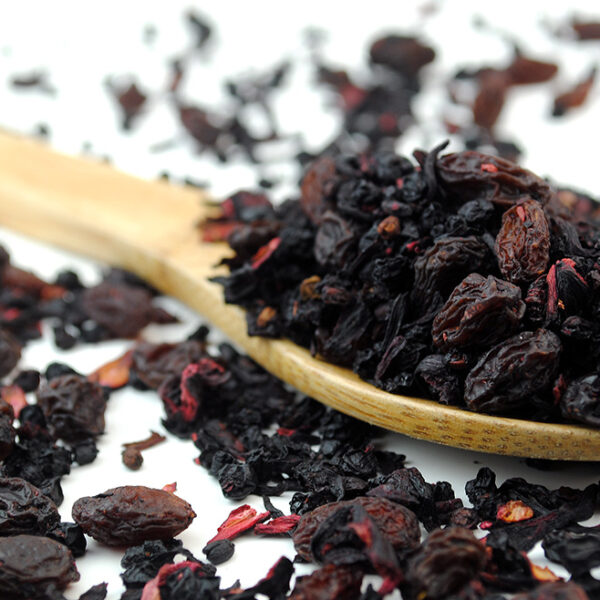 Berry Fruit Burst by True Tea Company A mix of elderberries, raspberries and blackberries create this delicious fruit tea.