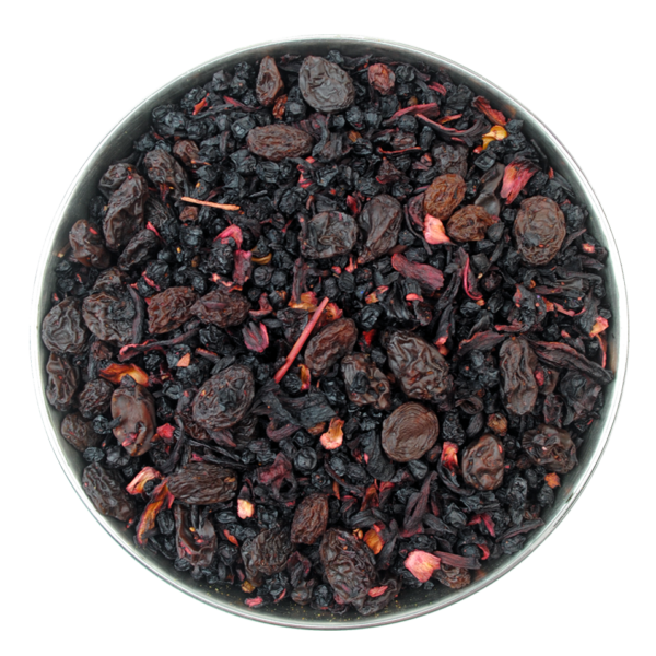 A mix of elderberries, raspberries and blackberries create this delicious fruit tea.
