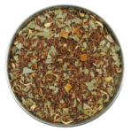 A rooibos tea with eucalyptus leaves and orange