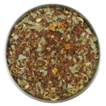 A rooibos tea with eucalyptus leaves and orange
