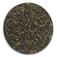 Aerial view of high grade organic jasmine green tea