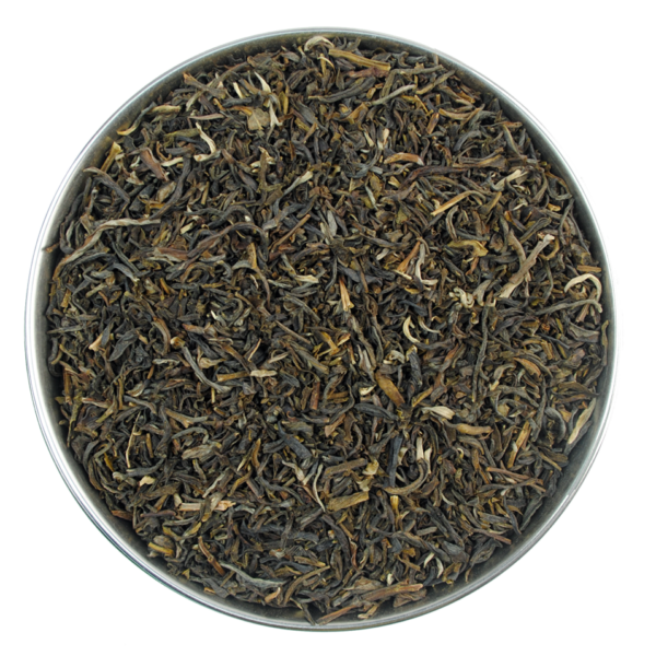 Aerial view of high grade organic jasmine green tea