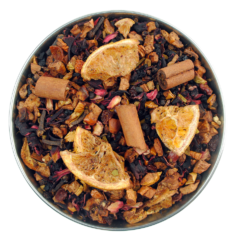 A fruit tea with mulled wine flavour