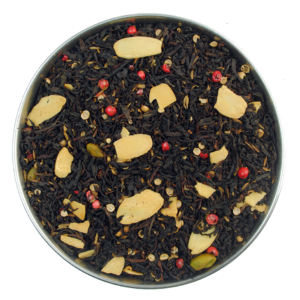 Aieral view of Pistachio Almond Black Tea by True Tea Company