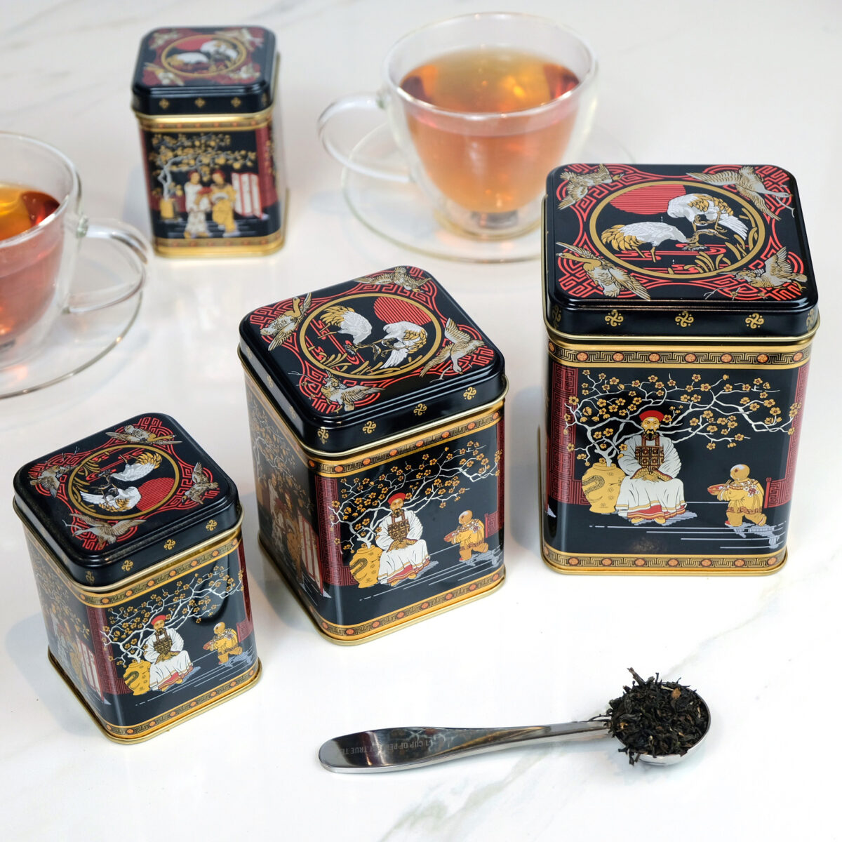 Decorative Chinese Loose Leaf Tea Caddy