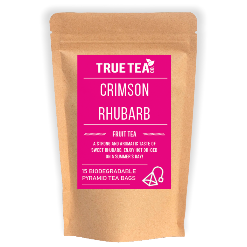 Crimson Rhubarb Fruit Tea Biodegradable Tea Bags True Tea Co.