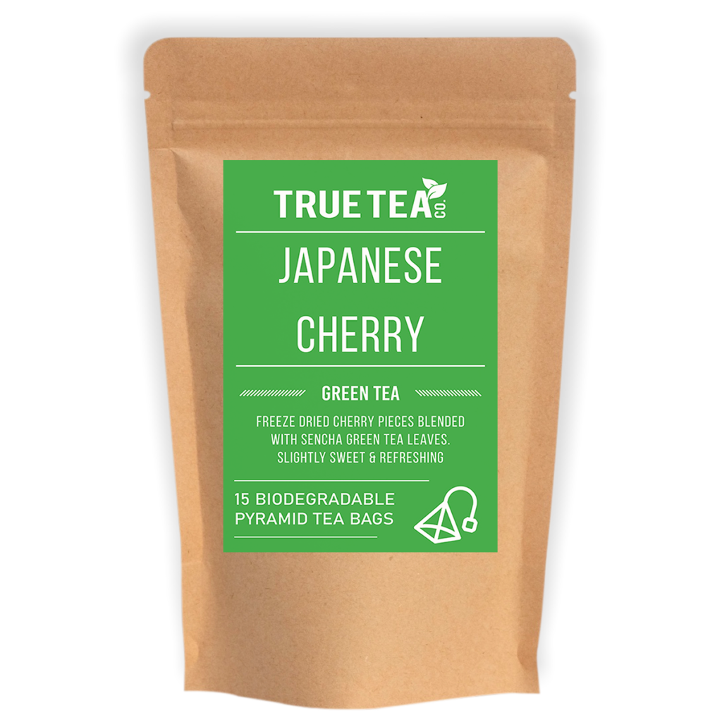 Japanese Cherry Green Tea Bags Biodegradable Tea Bags True Tea Co