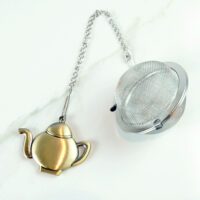 Bronze Teapot Tea Ball Infuser Closed1