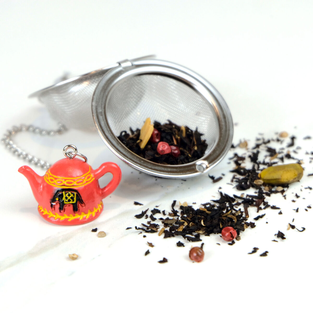 Red Teapot Tea Egg Infuser