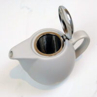 Matte Grey Loose Tea Pot - 900ml Top