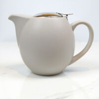 Matte Grey Loose Tea Pot Infuser - 900ml Top