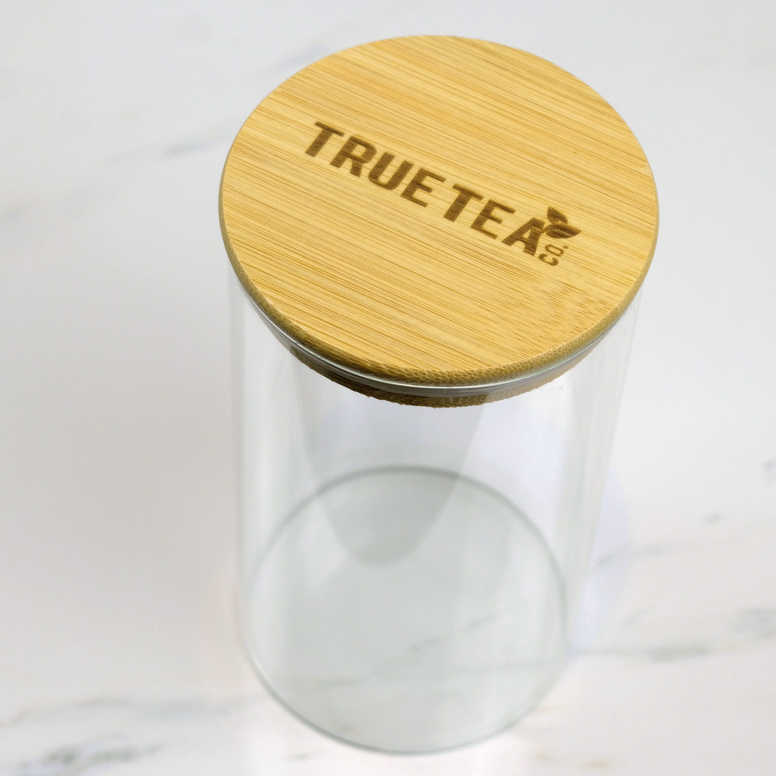 Glass Display Jar with Bamboo Lid True Tea Co. Tea Storage & Caddies