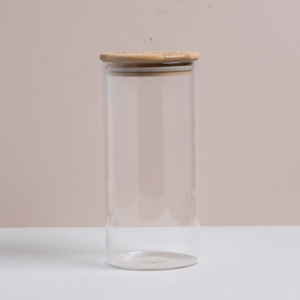Glass Display Jar with Bamboo Lid