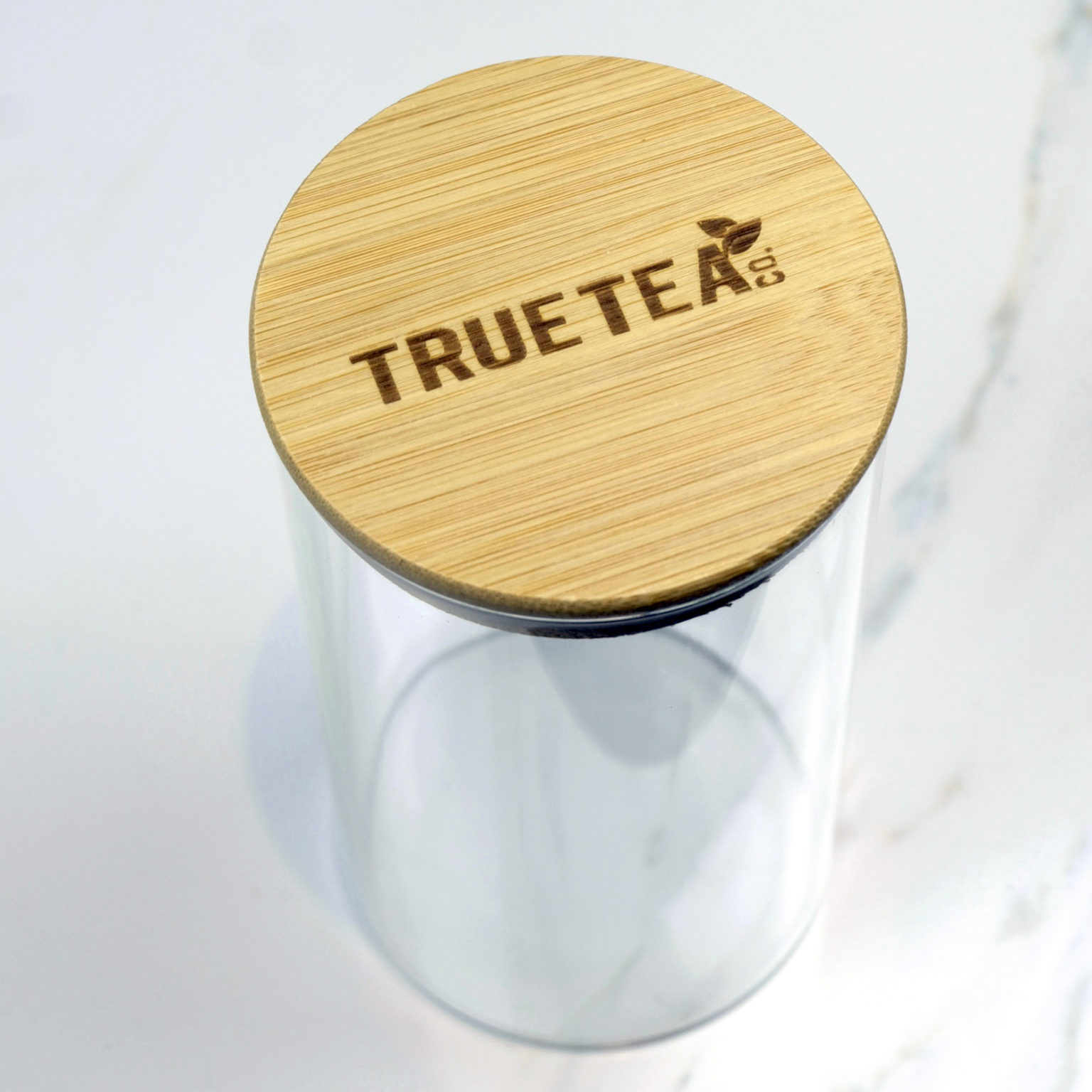 Glass Display Jar with Bamboo Lid True Tea Co. Tea Storage & Caddies