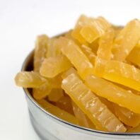 glazed ginger sticks for home baking, desserts and tea.