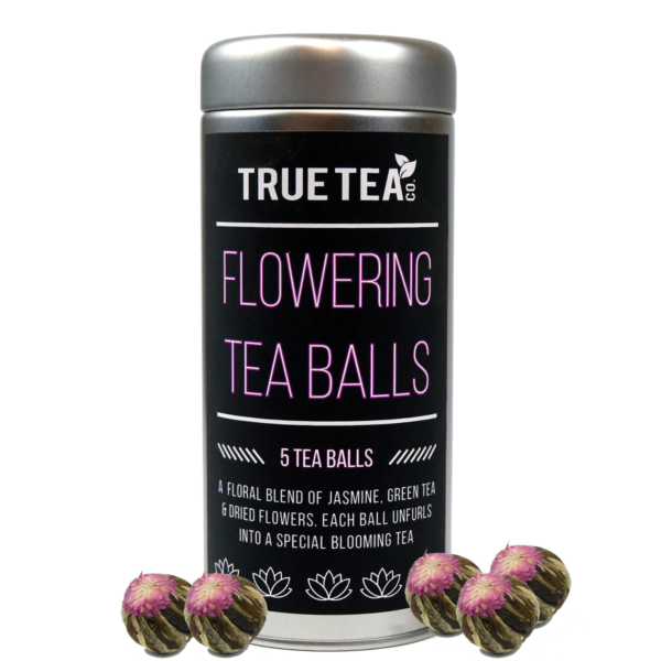 flowering tea ball tin - 5 blooming teas
