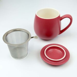 Matte Teacup with Infuser & Lid (330ml)