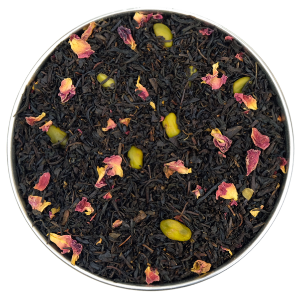 pistachio and marzipan black tea blend