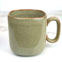 glazed mug green