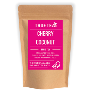 cherry coconut pyramid fruit tea bags