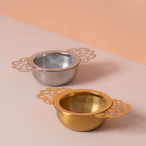 Silver & Gold Tea Cup Infuser