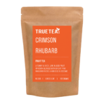 rhubarb fruit tea - loose leaf tea in a Kraft bag