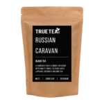 Russian Caravan Black Tea brown kraft retail packet with a black label on the front.