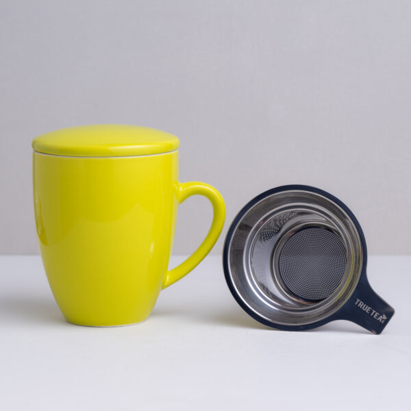 Ceramic Teacup with Infuser & Lid (350ml) - Lime