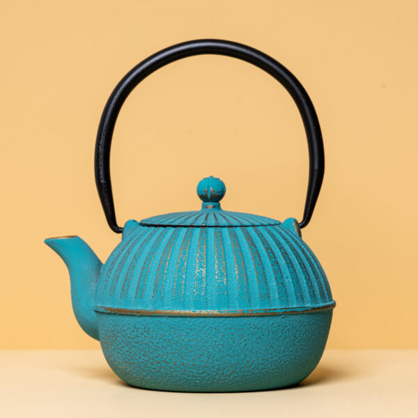 "Hikari" Cast Iron Teapot - Teal/Gold (800ml)