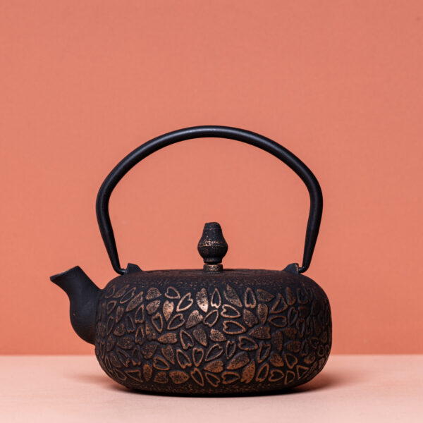 "Mana" Cast Iron Teapot - Black/Gold (400ml)