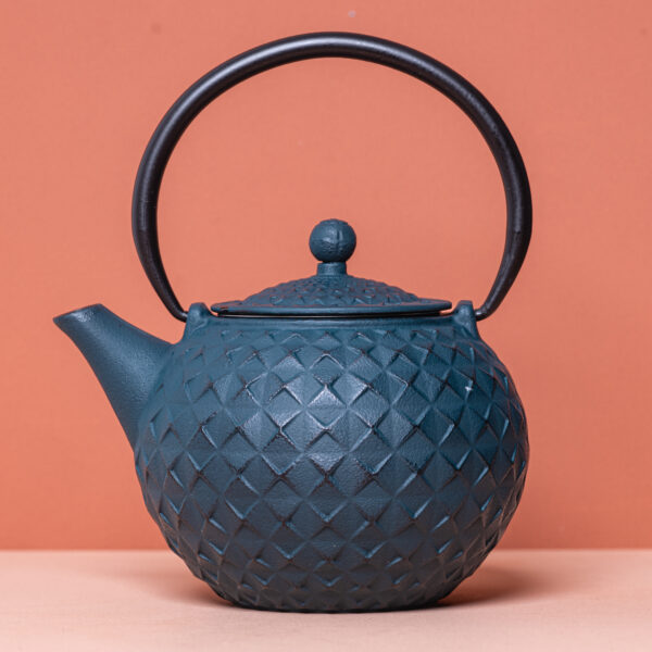 "Kira" Cast Iron Teapot - Petrol Blue (1 Litre)